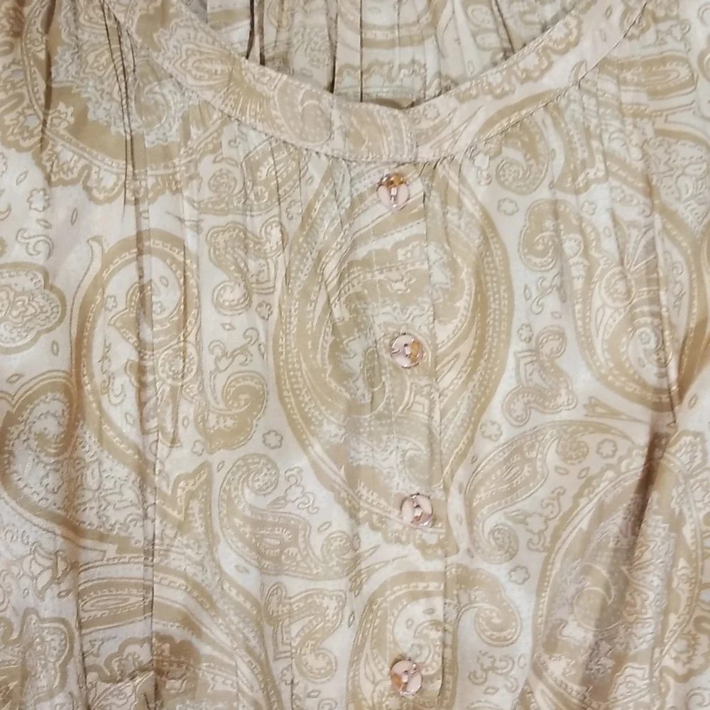 AMUSE SOCIETY Luciana Beach Vida Boho Coral Sand Paisley Peasant Mini Dress - Picture 4 of 15